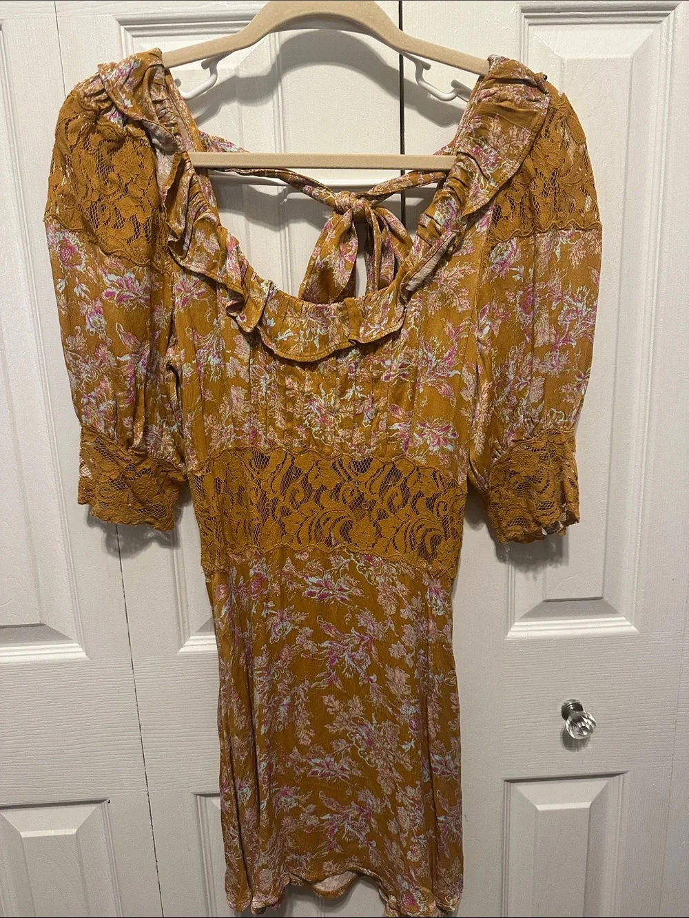 Free People Lucie Boho Lace Mini Dress